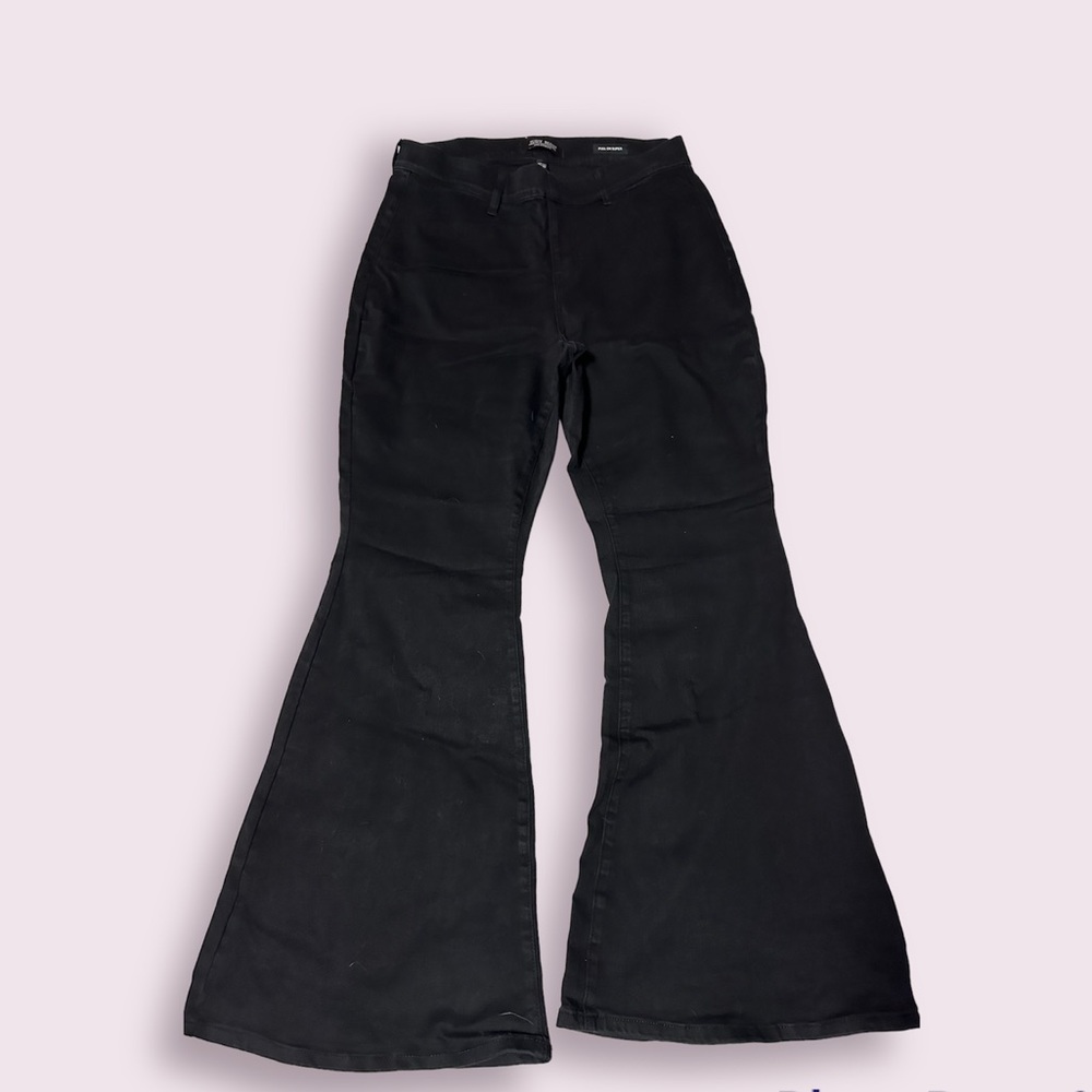 New Black Flare Judy Blue Pull On Super 16W Jeans